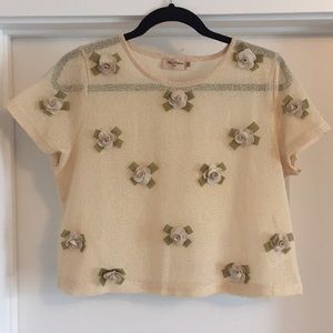 Miss Patina/Topshop 3D Flower Crop Top